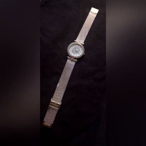 Watch, stainless with rhinestones